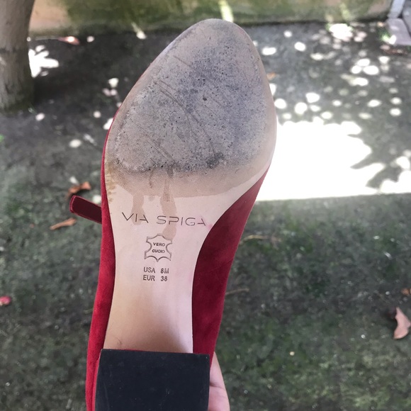 Red Via Spiga heels| Mary Jane Pump - Picture 6 of 6